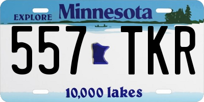 MN license plate 557TKR