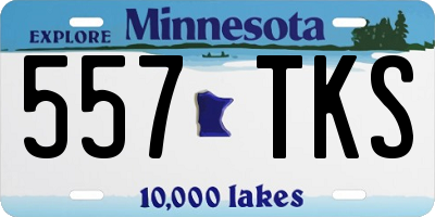MN license plate 557TKS