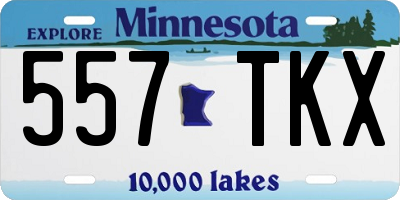 MN license plate 557TKX