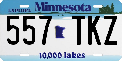 MN license plate 557TKZ