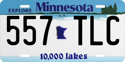 MN license plate 557TLC
