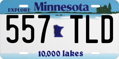 MN license plate 557TLD