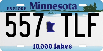 MN license plate 557TLF