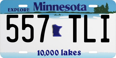 MN license plate 557TLI
