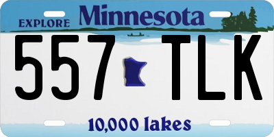 MN license plate 557TLK