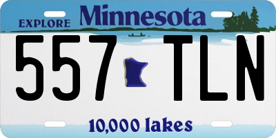 MN license plate 557TLN