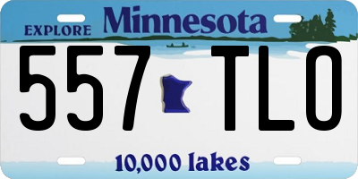 MN license plate 557TLO