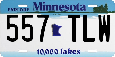 MN license plate 557TLW