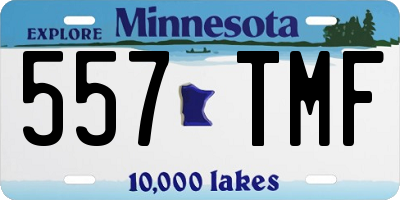 MN license plate 557TMF