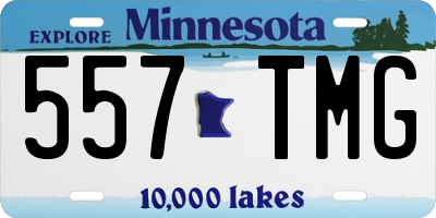 MN license plate 557TMG