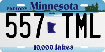 MN license plate 557TML