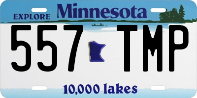 MN license plate 557TMP