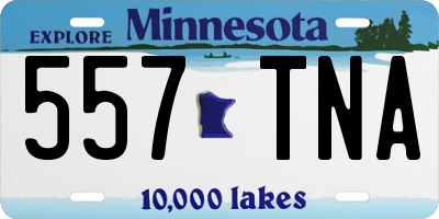MN license plate 557TNA
