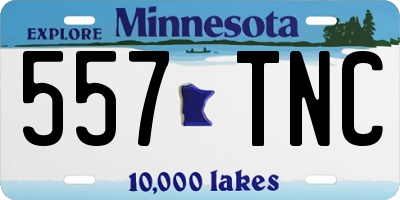 MN license plate 557TNC