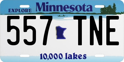MN license plate 557TNE