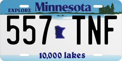 MN license plate 557TNF