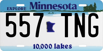 MN license plate 557TNG