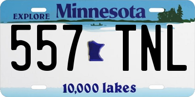 MN license plate 557TNL