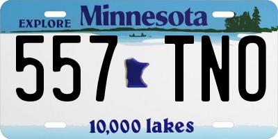 MN license plate 557TNO