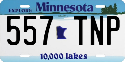 MN license plate 557TNP