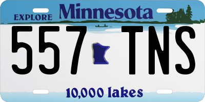 MN license plate 557TNS