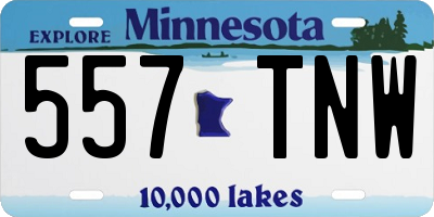 MN license plate 557TNW