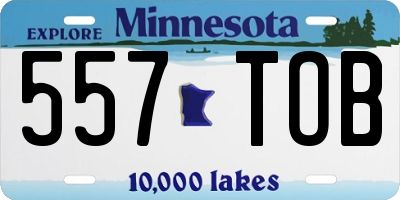 MN license plate 557TOB