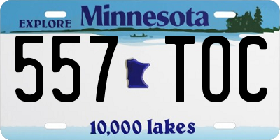 MN license plate 557TOC
