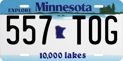 MN license plate 557TOG