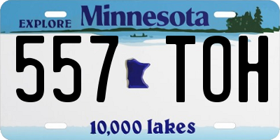 MN license plate 557TOH