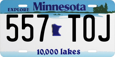 MN license plate 557TOJ