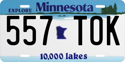 MN license plate 557TOK