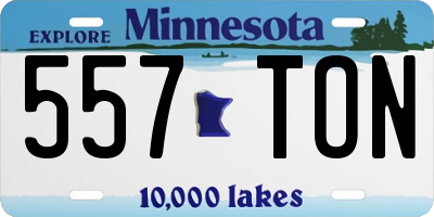 MN license plate 557TON