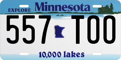 MN license plate 557TOO