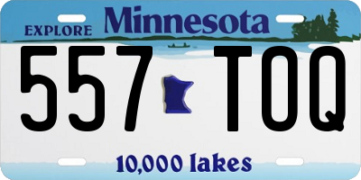 MN license plate 557TOQ
