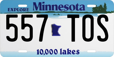 MN license plate 557TOS