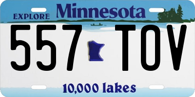 MN license plate 557TOV