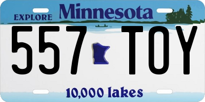 MN license plate 557TOY