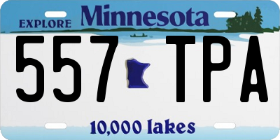 MN license plate 557TPA