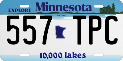 MN license plate 557TPC