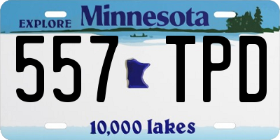 MN license plate 557TPD