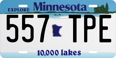 MN license plate 557TPE