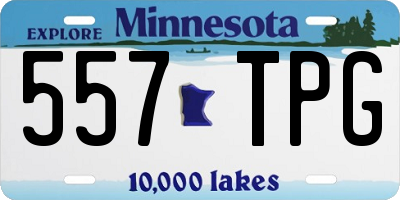 MN license plate 557TPG