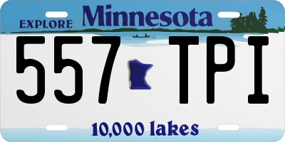 MN license plate 557TPI