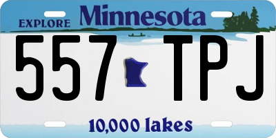 MN license plate 557TPJ