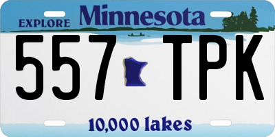 MN license plate 557TPK