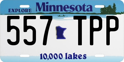 MN license plate 557TPP