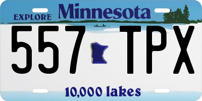 MN license plate 557TPX