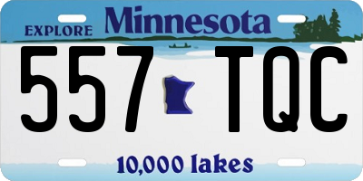 MN license plate 557TQC