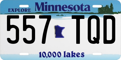 MN license plate 557TQD